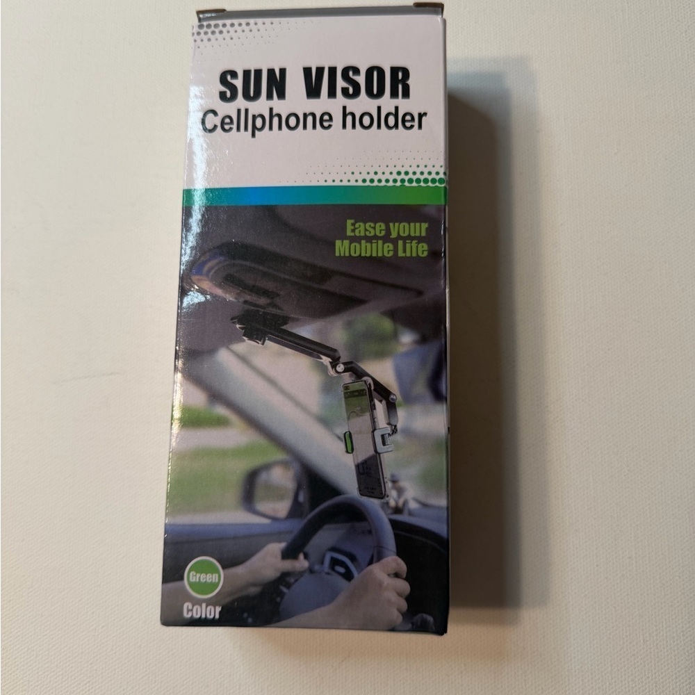 NIB SUN VISOR Cellphone Holder Foldable Design ~ 360 Deg *Ease Your Mobile Life